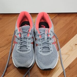 ASICS Women's Athletic Shoes in Gray and Pink